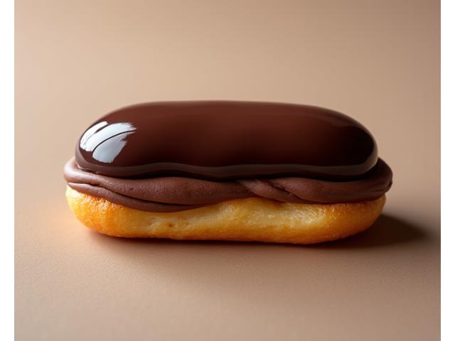 Elegant chocolade eclair met glanzende topping